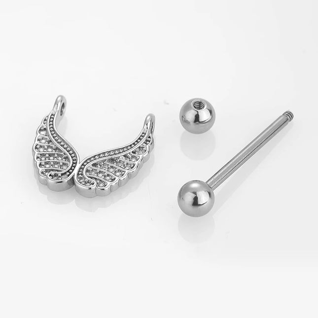 1PC Stainless Steel Matte Nipple Piercing 14G Nipple Ring Body Jewelry Bulk Tongue Piercing Lot Nipple Piercing Bar Pack