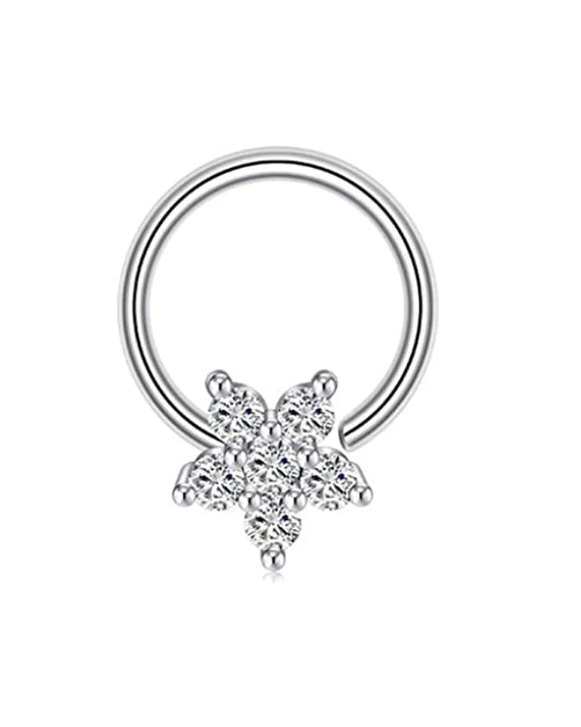 WKOUD 1Pcs Septum Rings Hoop Nose Ring Horseshoe Stainless Steel Cartilage Earrings Hoop Helix Tragus Septum Piercing Jewerly