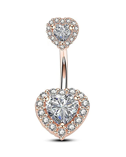 1Pcs Heart Belly Button Rings Pink 14G Women Fashion Belly Ring Dangle Cz Butterfly Punk Spider Navel Piercing Barbell Pircing
