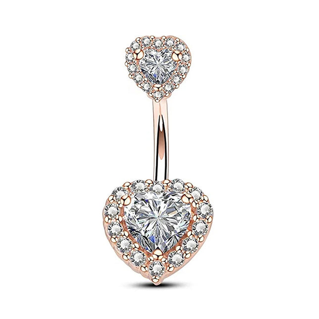 1Pcs Heart Belly Button Rings Pink 14G Women Fashion Belly Ring Dangle Cz Butterfly Punk Spider Navel Piercing Barbell Pircing