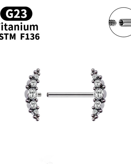 1 Pcs G23 Titanium Nipple Piercing 14g Spiral CZ Barbell Nipple Ring Adult Game Bondage Sexy Body Piercing Jewelry Lover Gift