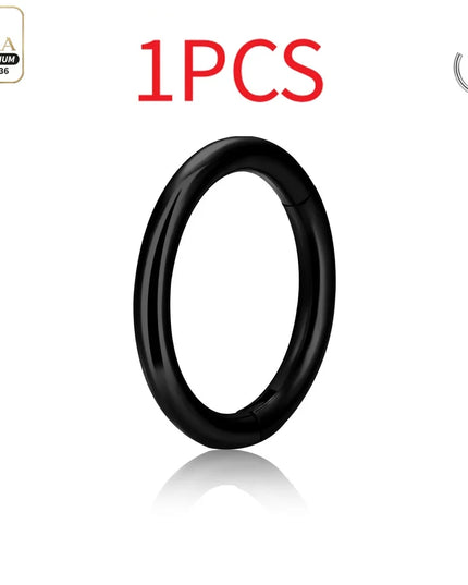 Nose Rings G23 Titanium Lip Ring For Women And Men Piercing Jewelry Hoop Earrings Mixed Color Body Clips Hinged