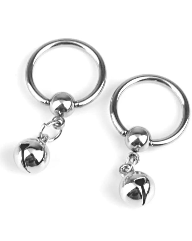 1 Pair Novelty Navel Belly Button with Bell Charm Pendant
