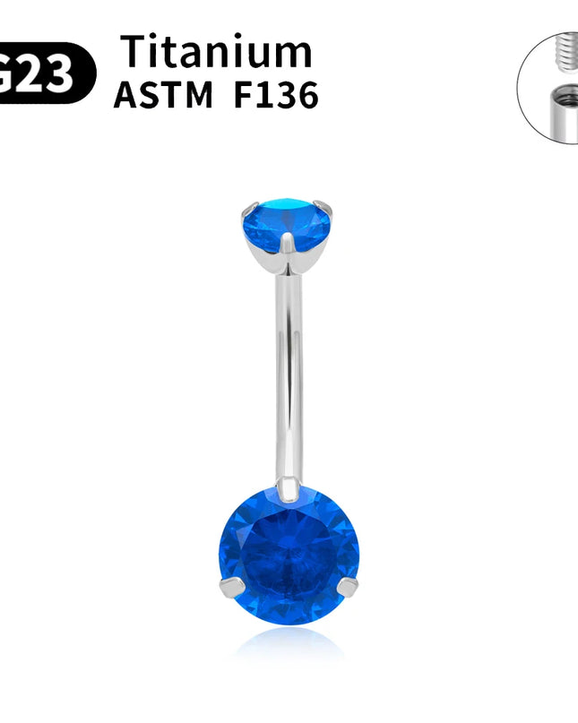 Belly Button Piercing ASTM G23 Titanium Zircons Navel Piercing Ring Body Jewelry Super Pretty Belly Button Ring For Women