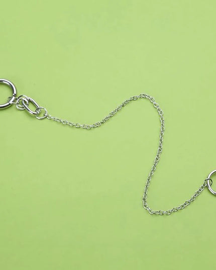 Cool Style Fake Piercing Lip Clip Earring Punk Chain Linked Earrings Hinged Lip Ring For Women Men Fashion Jewelry Accessories