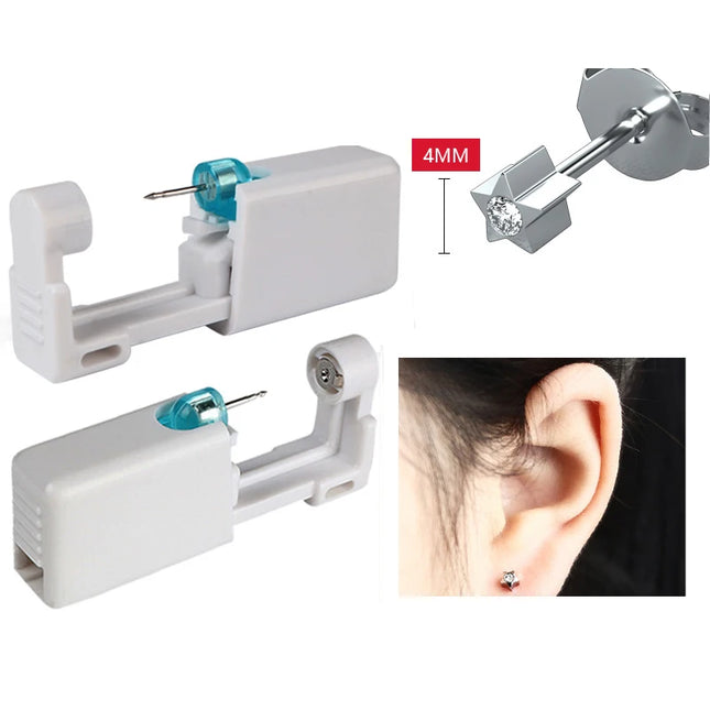 Ear Piercing Gun Disposable Disinfect Safety Earring Piercer Kit Studs Nose Ring Piercing Machine Body Jewelry Tool 17 Colors