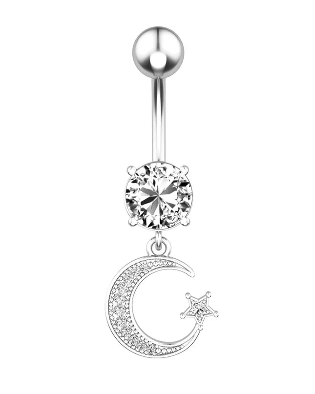 1Pc Surgical Steel Belly Button Ring Navel Nombril Piercing CZ Belly Ring Sexy Women Belly Piercing Body Jewelry Ombligo 14G