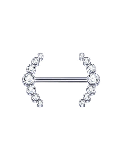 1Pc G23 Titanium Nipple Piercing Barbell Ring Flower Internally Threaded Nipple Shield Ring for Sexy Women Body Piercing Jewelry