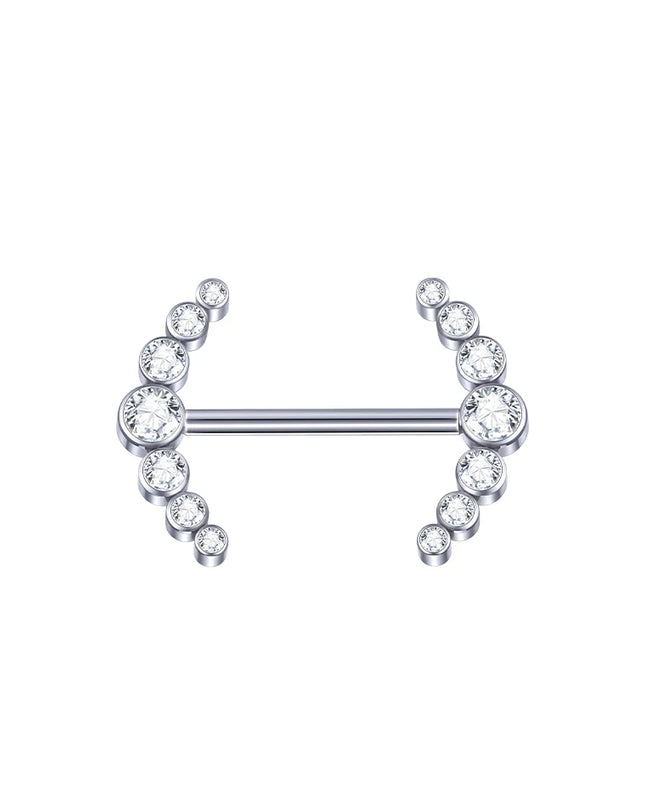 1Pc G23 Titanium Nipple Piercing Barbell Ring Flower Internally Threaded Nipple Shield Ring for Sexy Women Body Piercing Jewelry