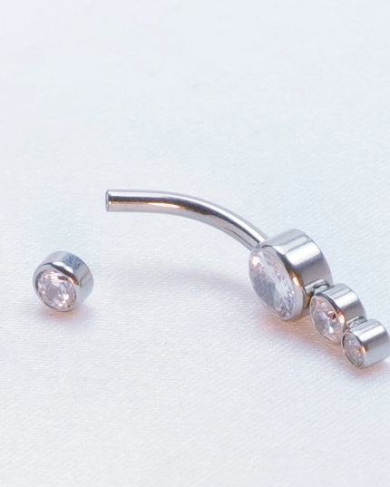 F136 Titanium Piercing belly button Septum Zircon Clicker Helix Hinged Segment belly piercing Women Charming Body Jewelry