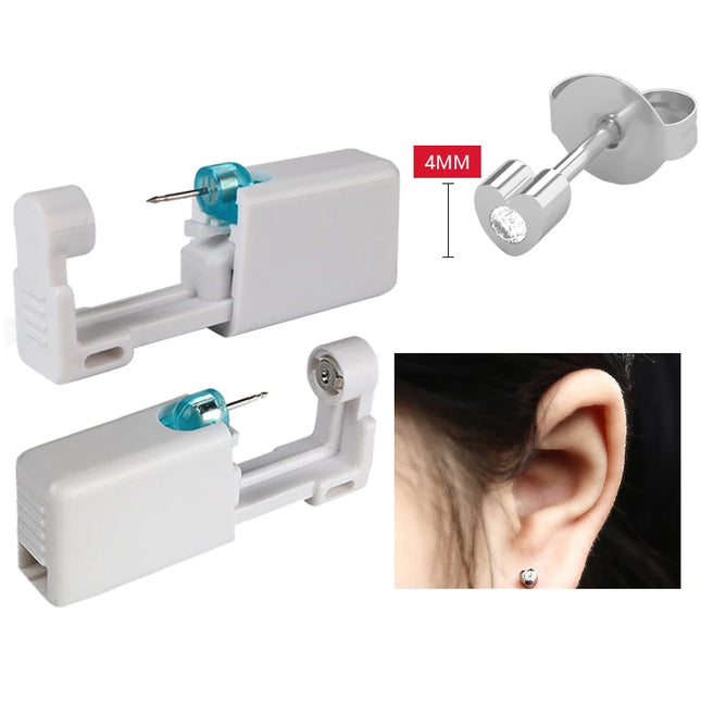 Ear Piercing Gun Disposable Disinfect Safety Earring Piercer Kit Studs Nose Ring Piercing Machine Body Jewelry Tool 17 Colors