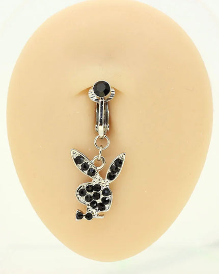 Fake belly Piercing Bunny Fake Belly Button Rings for Women Non piercing Navel rings Body Jewelry Belly Rings