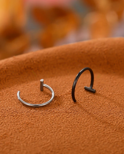 1PC Stainless Steel Fake Nose Ring Hoop Septum Rings Non-Pierced C Clip Lip Ring Earring Fake Nose Piercings Women Body Jewelry