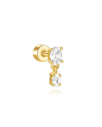 AIDE Heart Round Ball Flat Helix Piercing Earring 925 Sterling Silver Ear Studs Geometric Zircon Exquisite Trinket Studs Aretes
