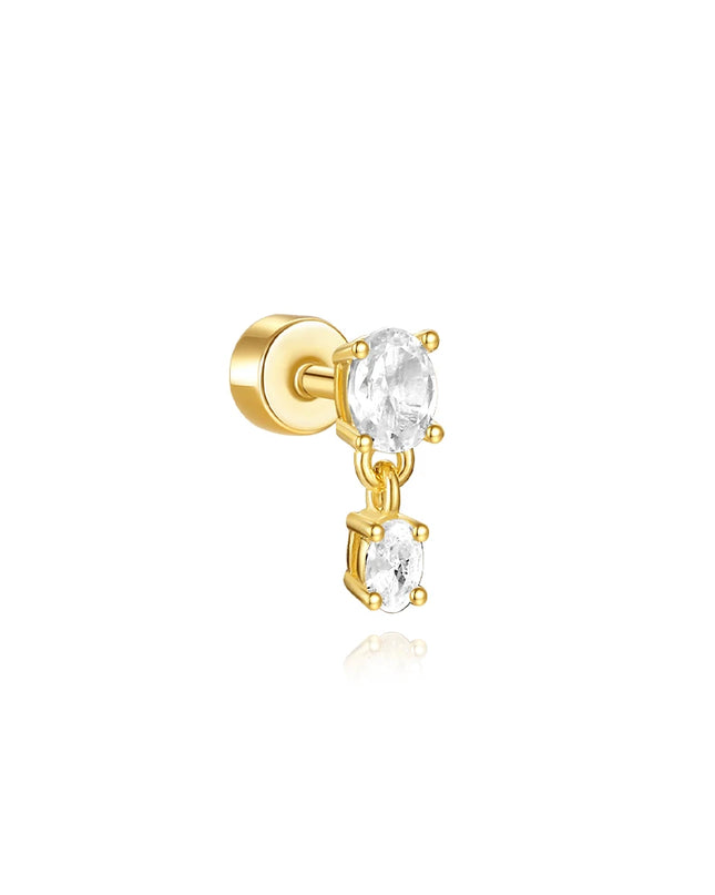 AIDE Heart Round Ball Flat Helix Piercing Earring 925 Sterling Silver Ear Studs Geometric Zircon Exquisite Trinket Studs Aretes