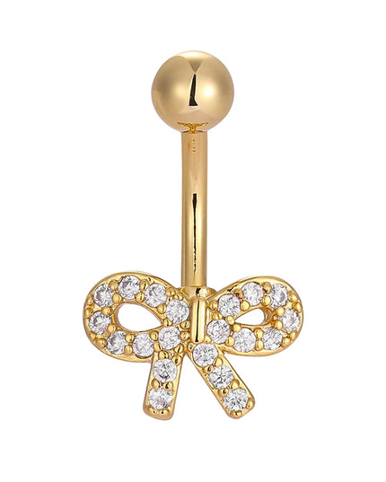 1PC 14G Surgical Steel Belly Button Rings Bow Butterfly Snake Cubic Zirconia Belly Button Barb Ombligo Piercing Jewelry