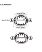 2PCS 3 / Nipple Rings / body|Geometric