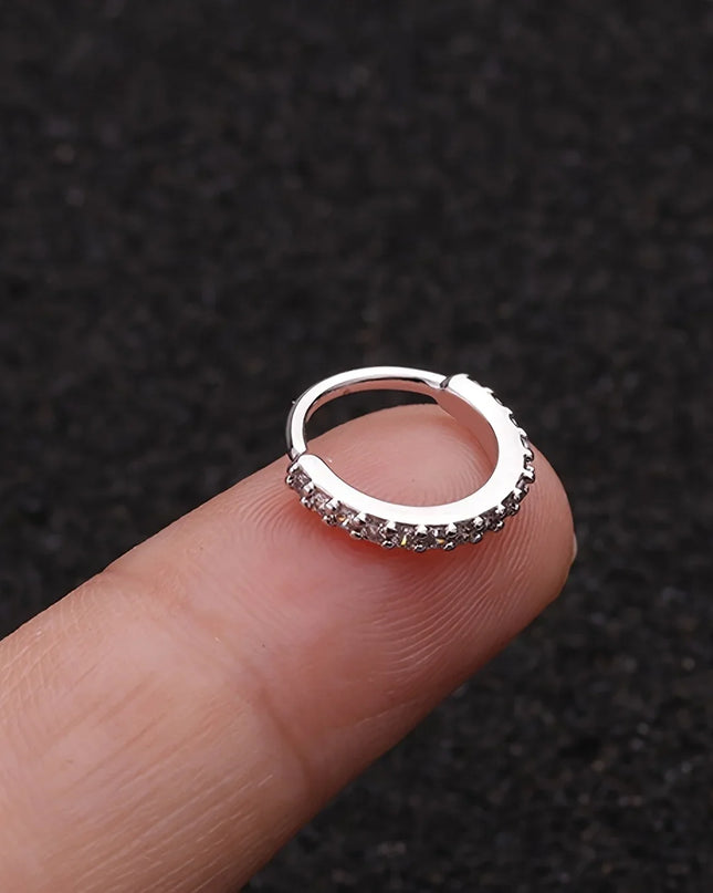 1pc 20G Nose Ring Earrings, Stainless Steel Hypoallergenic Piercing Jewelry, Fashionable Minimalist Retro Chic