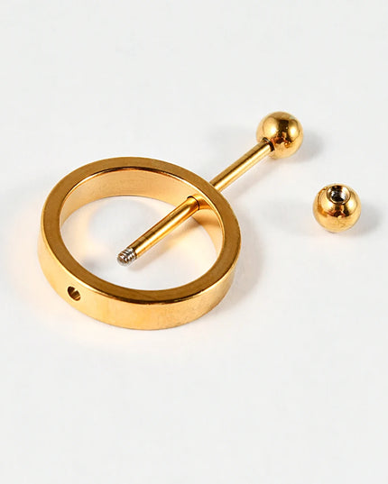 1Pair Surgical Steel Black Gold Plated Nipple Piercing Round Hoop Barbell Nipple Shield Women Sexy Piercing Jewelry 14G