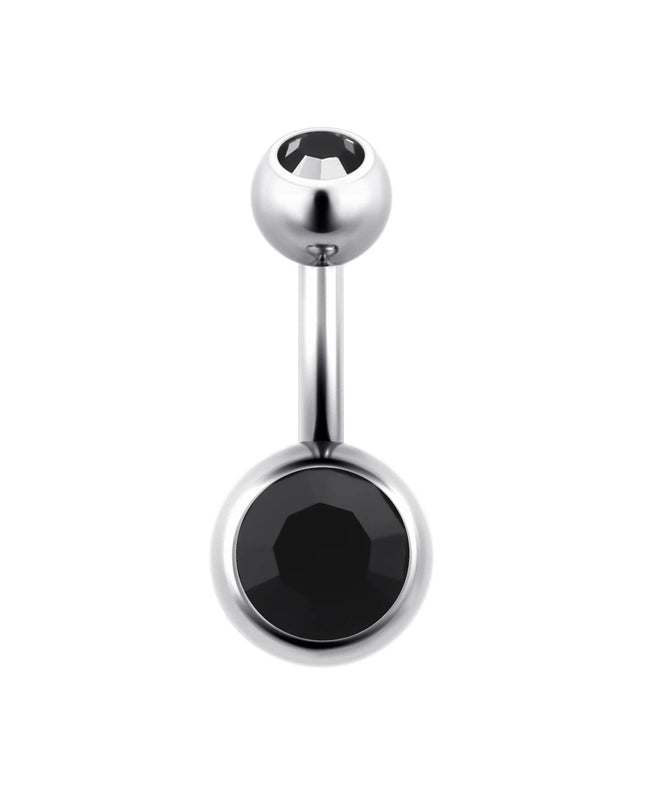 ASTM F136 Titanium Belly Button Ring 14G CZ Navel Barbell Body Jewelry 6/8/10/12mm Hypoallergenic 1Pc