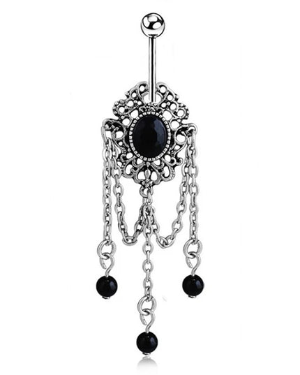Old Sliver Vintage Ethnic Style Belly Button Rings Anti-allergy Stainless Steel Sexy Lady Piercing Ombligo Body Jewelry