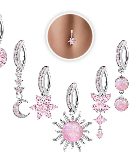 Exquisite Butterfly Belly Button Sexy Body Piercing Jewelry For Women Zircon Navel Barbell Fashion Belly Rings Gifts