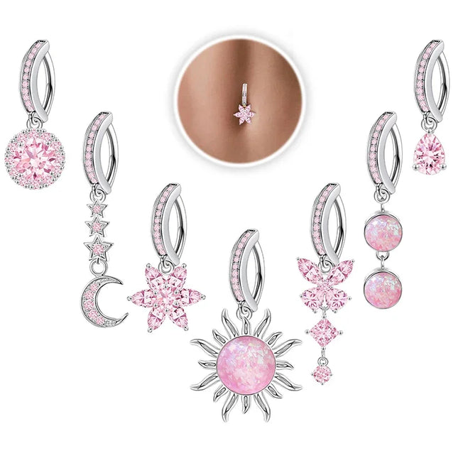 Exquisite Butterfly Belly Button Sexy Body Piercing Jewelry For Women Zircon Navel Barbell Fashion Belly Rings Gifts
