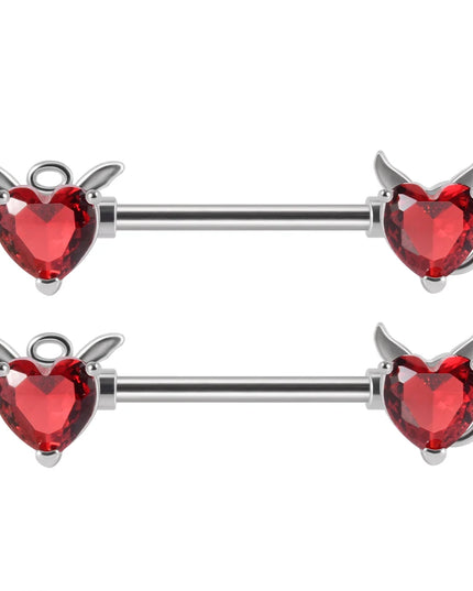 1Pair Sword Cross Nipple Piercing Barbell Surgical Steel Crystal Nipple Shield Cover Heart Butterfly Nipple Ring Body Jewelry14G