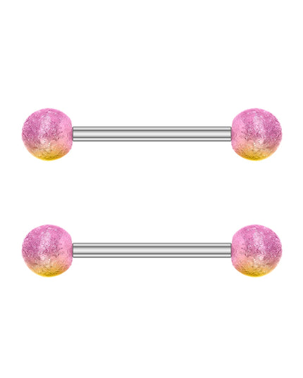 A Pair Cute Heart Dangled Nipple Piercings Barbell for Women Pink Color Moon Butterfly Shaped Sexy Nipple Rings Shield Bar Sets
