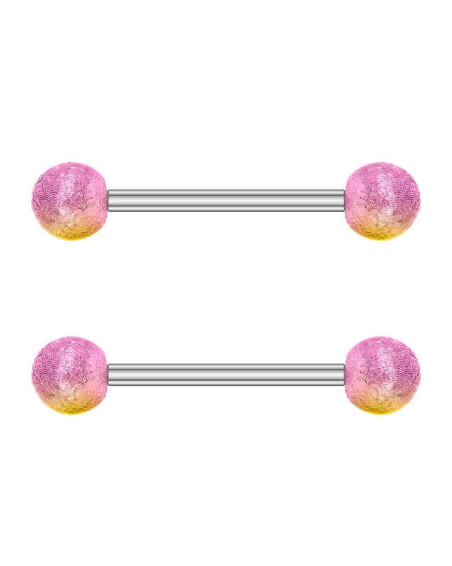 A Pair Cute Heart Dangled Nipple Piercings Barbell for Women Pink Color Moon Butterfly Shaped Sexy Nipple Rings Shield Bar Sets
