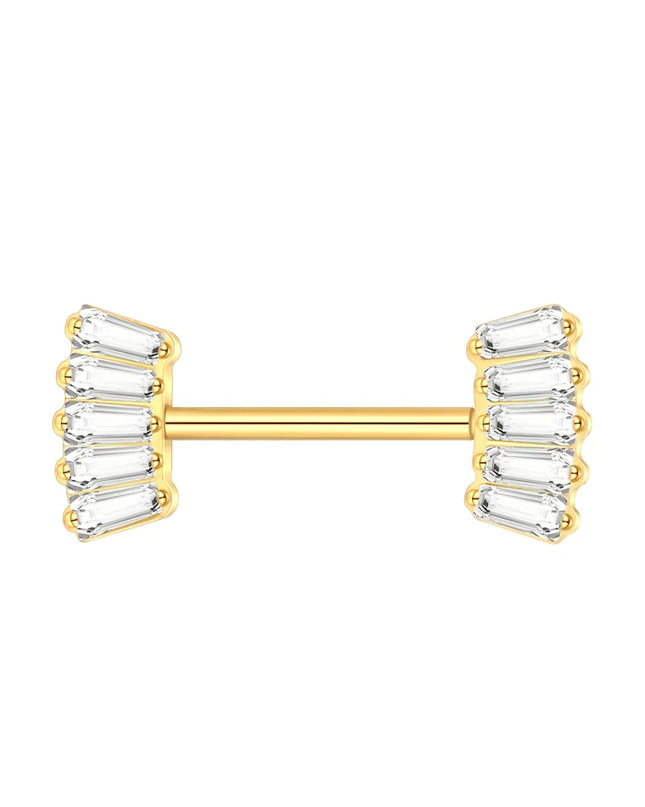 1Pc G23 Titanium Nipple Piercing Barbell Ring Flower Internally Threaded Nipple Shield Ring for Sexy Women Body Piercing Jewelry