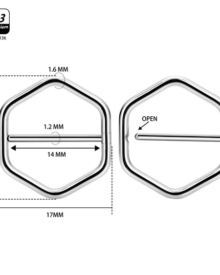 1/10pcs G23 Titanium Piercing Nipple Piercing Breast Ring Minimalist for Women Round Geometric Nipple Ring Body Piercing Jewelry