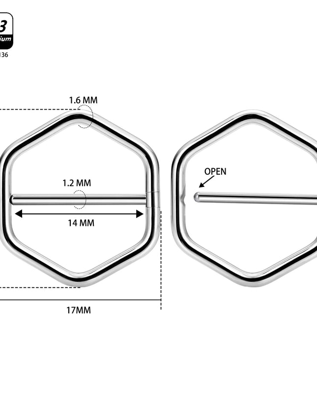 1/10pcs G23 Titanium Piercing Nipple Piercing Breast Ring Minimalist for Women Round Geometric Nipple Ring Body Piercing Jewelry