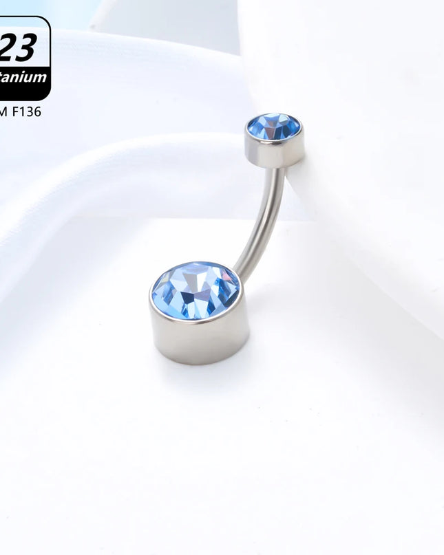 Belly Piercing Button Rings G23 Titanium Astm F136 14g Body Jewelry Internally Threaded Navel Ring Zirconia Earrings Zircon