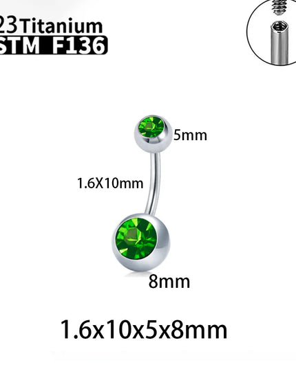 G23 Titanium Sexy Belly Button Rings Piercing ASTM F136 Zircons Wholesale Belly Button Body Jewellery For Women