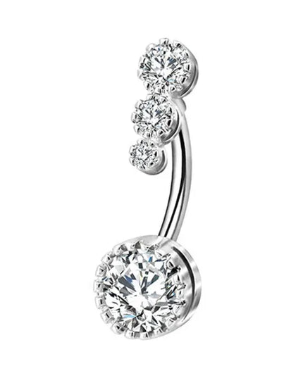Fashion Zircon Heart Belly Button Piercing for Women Sexy Navle Ring Stainless Steel Ombligo Umbigo Piercing Body Jewelry