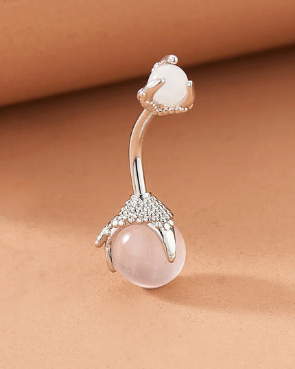 Belly Button Clear Zircon Bezel Piercing Internally Threaded Navel Ring Body Jewelry Belly Ring Gifts