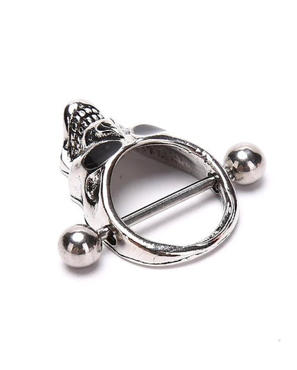 Hot! Skull Bars Nipple Ring Piercing Bar Stainless Steel Barbell Body Breast Jewelry