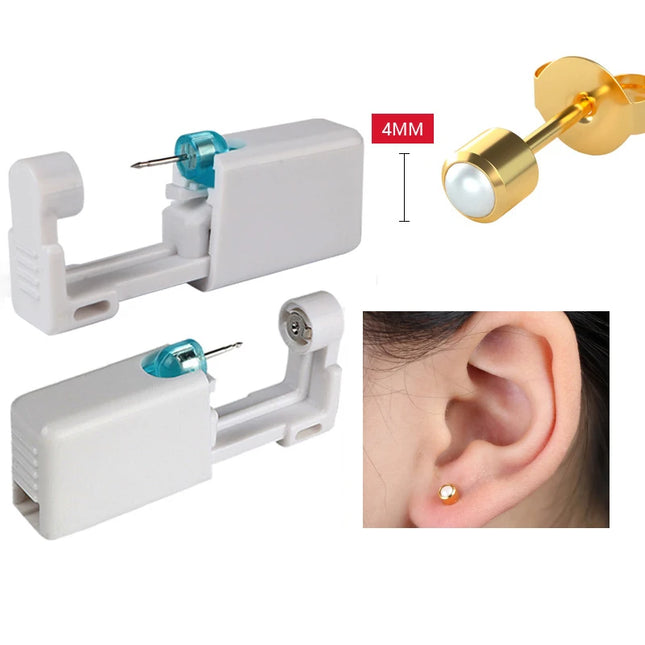 Ear Piercing Gun Disposable Disinfect Safety Earring Piercer Kit Studs Nose Ring Piercing Machine Body Jewelry Tool 17 Colors