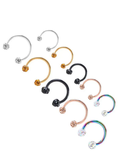 Nose Cuff Party Men Earrings Gifts Diamond Body Jewelry Stainless Steel Septum Rings Piercing Nose Ring