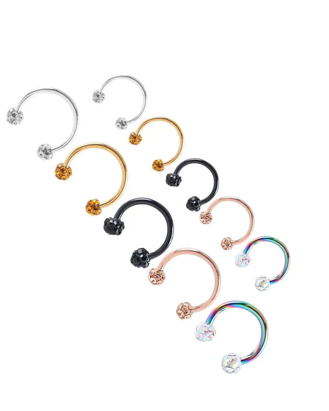Nose Cuff Party Men Earrings Gifts Diamond Body Jewelry Stainless Steel Septum Rings Piercing Nose Ring