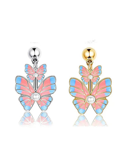 Pink Crystal Pendant Belly Button Rings For Women Stainless Steel Navel Piercing Jewelry Rabbit Heart Bear Butterfly Belly Rings