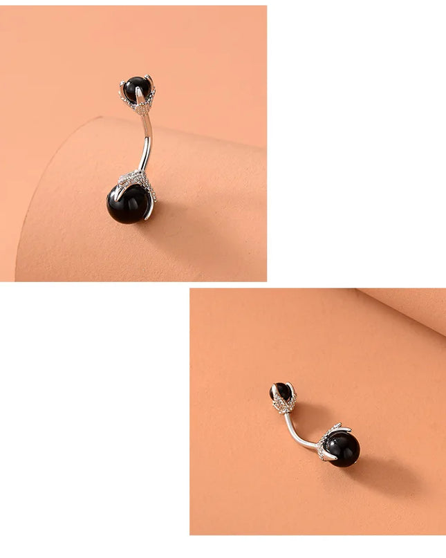 Belly Button Clear Zircon Bezel Piercing Internally Threaded Navel Ring Body Jewelry Belly Ring Gifts