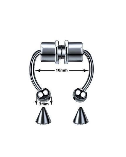 Stainless Steel Magnet Nose Ring Fake Piercing Horseshoe Rings Nose Clip Non-pierced Nose Hoop Fashion Women Men Body Jewelry