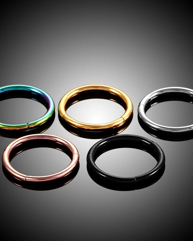 6/8/10/12mm Stainless Steel Nose Rings Hoop for Women Men 18G 16G Cartilage Piercing Body Jewelry Segment Lip Ring