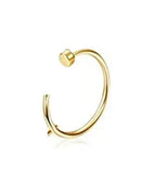 Hoop / Gold / Face|0.6mmx10mm|Nose Rings & Studs