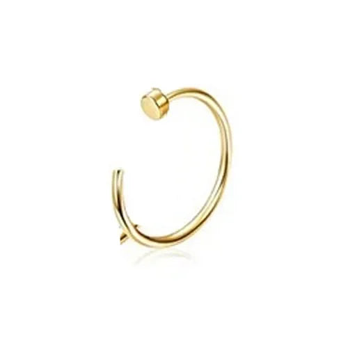 FASACCO 22G Surgical Steel Nose Rings Hoop for Men Women C-Shape Flat Thin Nose Ring Cartilage Tragus Ear Body Piercing Jewelry