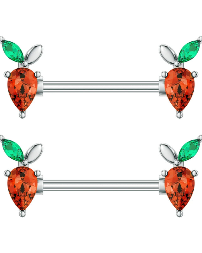 2pcs Animal Plant Series Nipple Piercing Shield Barbell for Women Both Sides Screwed Sexy Body Nipple Ring Piercings Nombril