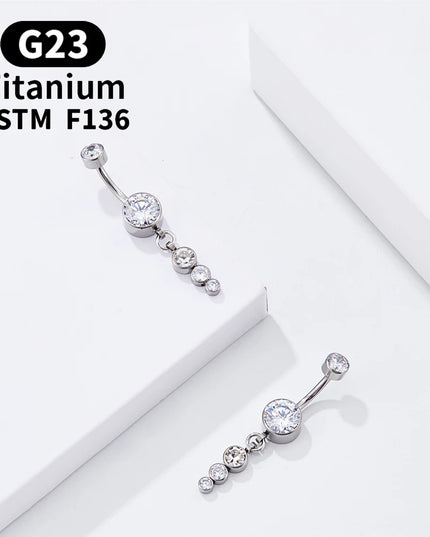 G23 Titanium ASTM F136 Belly Button Piercing Sexy Body Jewelry For Women