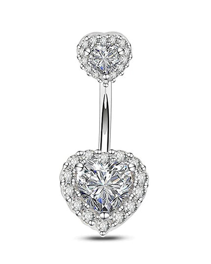 1Pcs Heart Belly Button Rings Pink 14G Women Fashion Belly Ring Dangle Cz Butterfly Punk Spider Navel Piercing Barbell Pircing